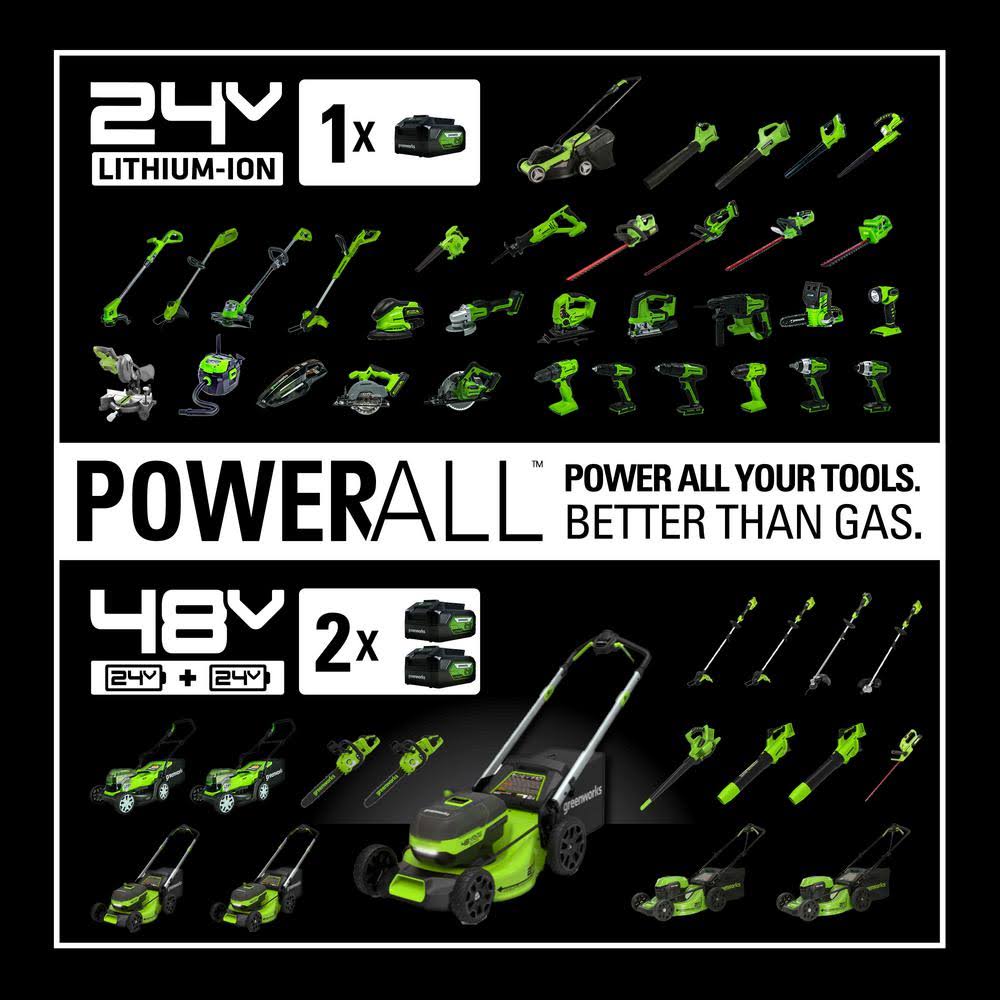 Greenworks 24-Volt Battery Cordless Brushless 4.5 in. Angle Grinder, Battery Not Included AG24L00