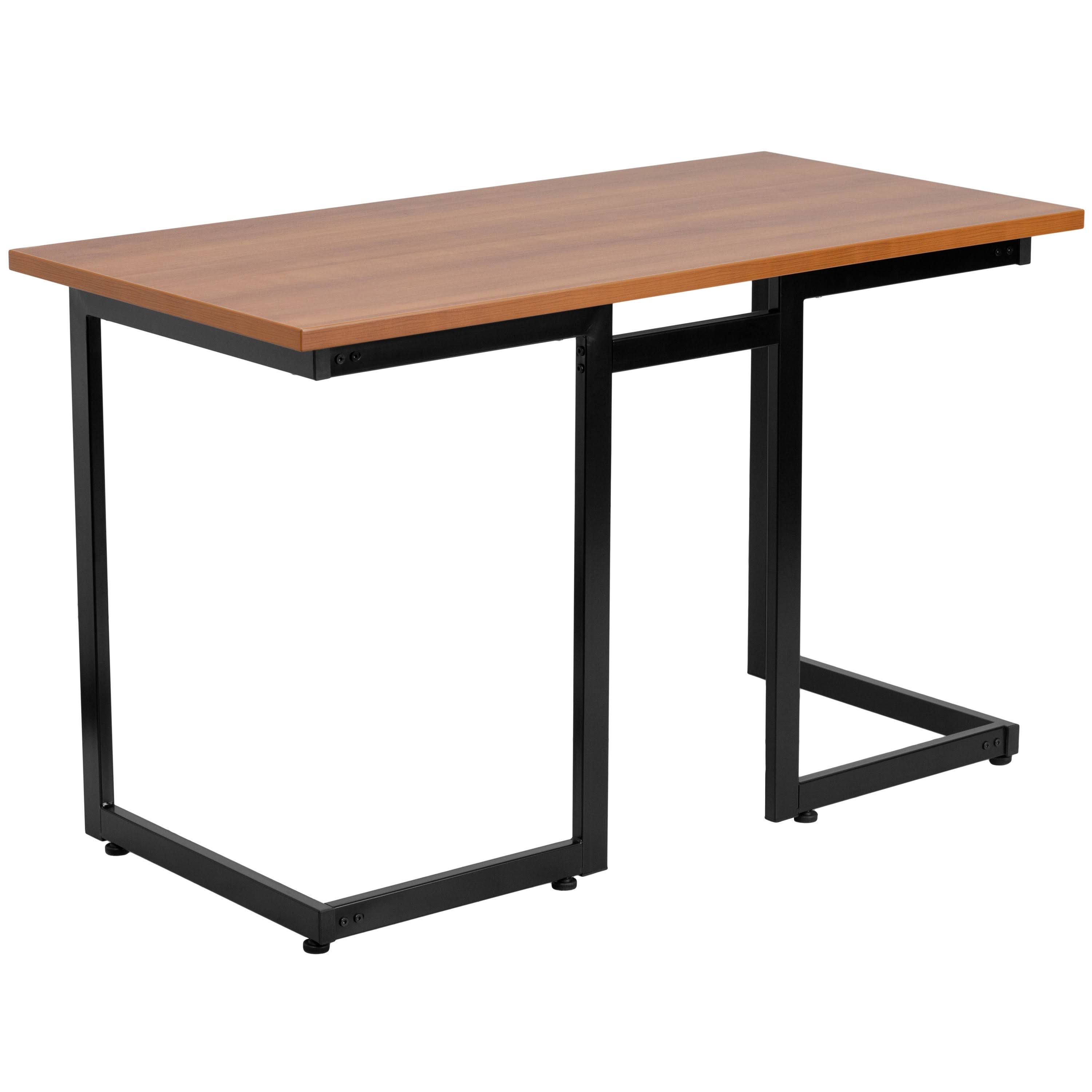 Flash Furniture Cherry Computer Desk with Black Frame in Cherry Finish - Avayadevconnect