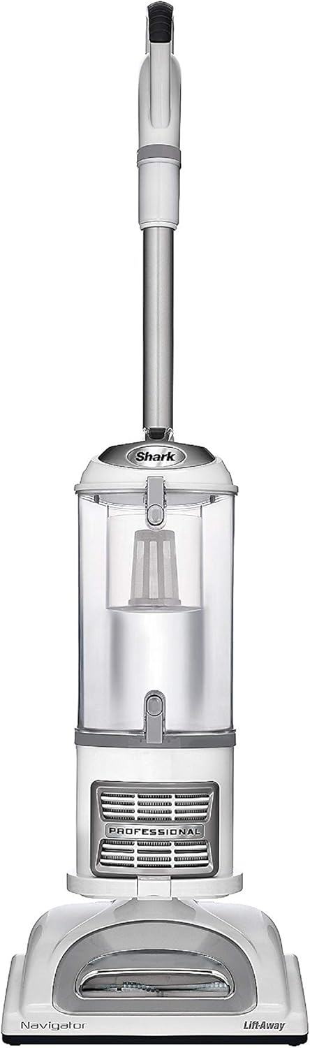 Shark Navigator Professional Upright Corded Bagless Vacuum for Carpet and Hard Floor with Lift-Away Hand Vacuum and Anti-Allergy Seal (NV370), White (Renewed)