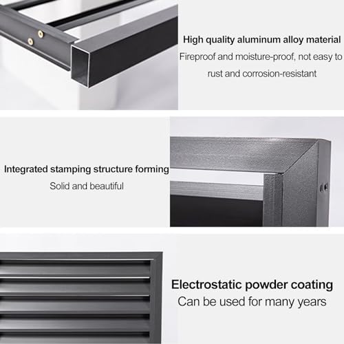 TRUNXUCL Outdoor Air Conditioner Privacy Fence, Aluminum AC Covers, Freestanding Louvered Space Divider, Noise Reduction, Dustproof and Waterproof