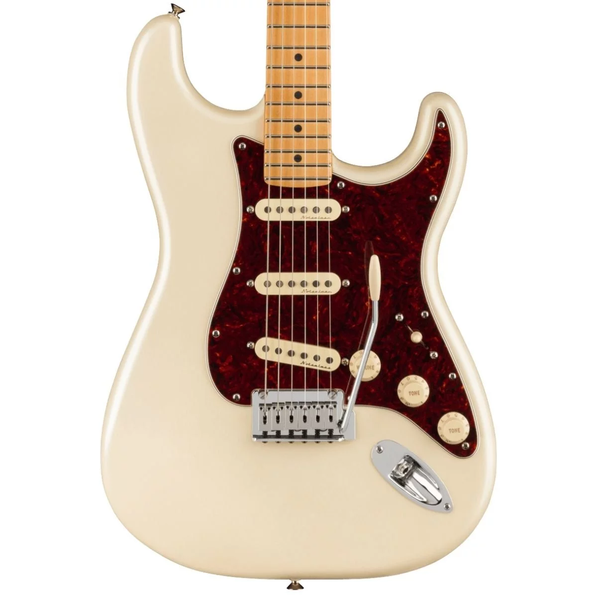 Fender Player Plus Stratocaster Electric Guitar (Olympic White, Maple Fretboard) - Curated Treasures Market