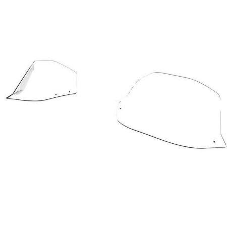 Polaris Slingshot Dual Windscreen Bubble Screen Driver Passenger Cockpit 2880661