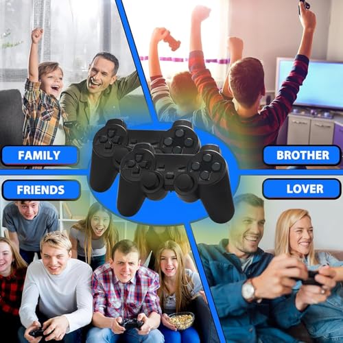 Wireless Retro Game Console Stick, Nostalgia Gaming Stick, Plug & Play TV Video Gaming Stick with 20000+ Games Built-in, 18 Retro Emulators 20GB, 4K HDMI Output, 2 2.4G Wireless Controllers