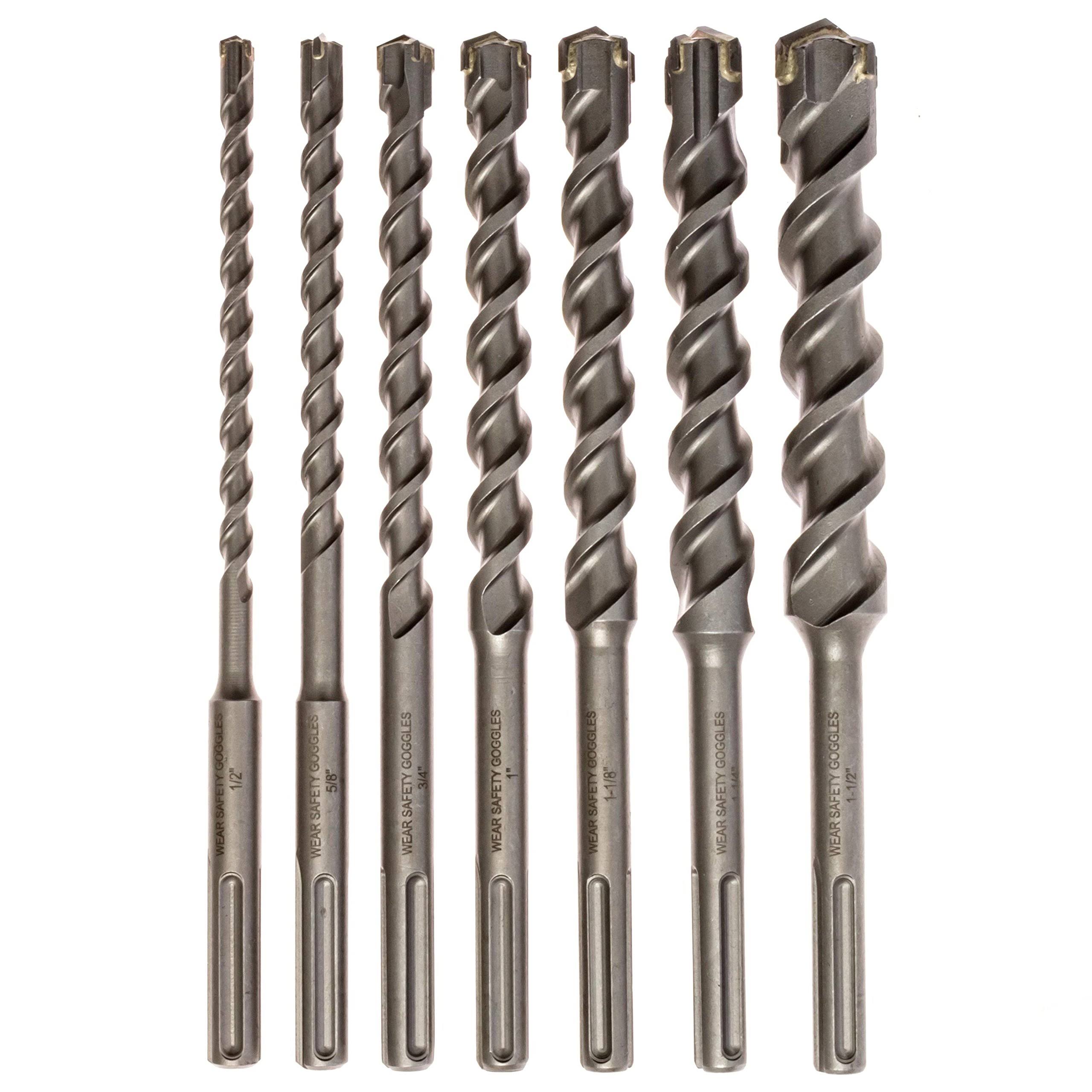 SDS Max 7-Piece Carbide Tipped Bit , Masonry Drill Bit Set