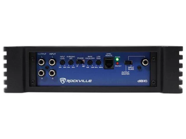 Rockville DB16 8000 Watt/4000w RMS Mono Class D 2ohm Car Audio Amplifier+Amp Kit