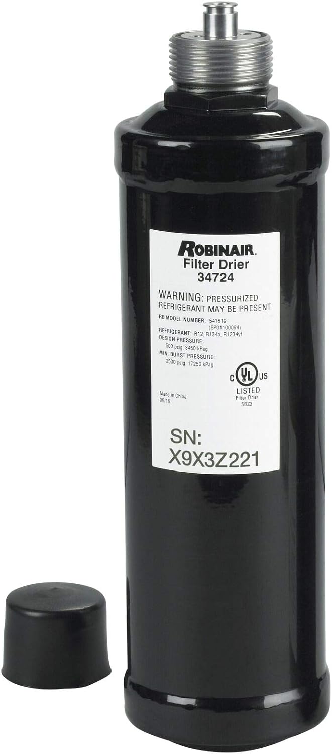 Robinair 34724 A/C Recycling Filter-Drier Spin-On Filter, Black Pack of 2