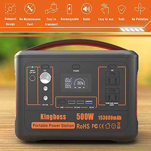 Portable Generator Power Station 600W Kingboss 153600mAh 568WH Lithium Battery 110V/600W - Shop Hardware Tools Online Store