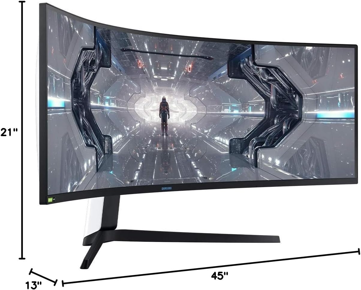 SAMSUNG Odyssey 49 inches QHD Ultra Wide 1440p G9 Curved QLED Gaming Monitor (Renewed)