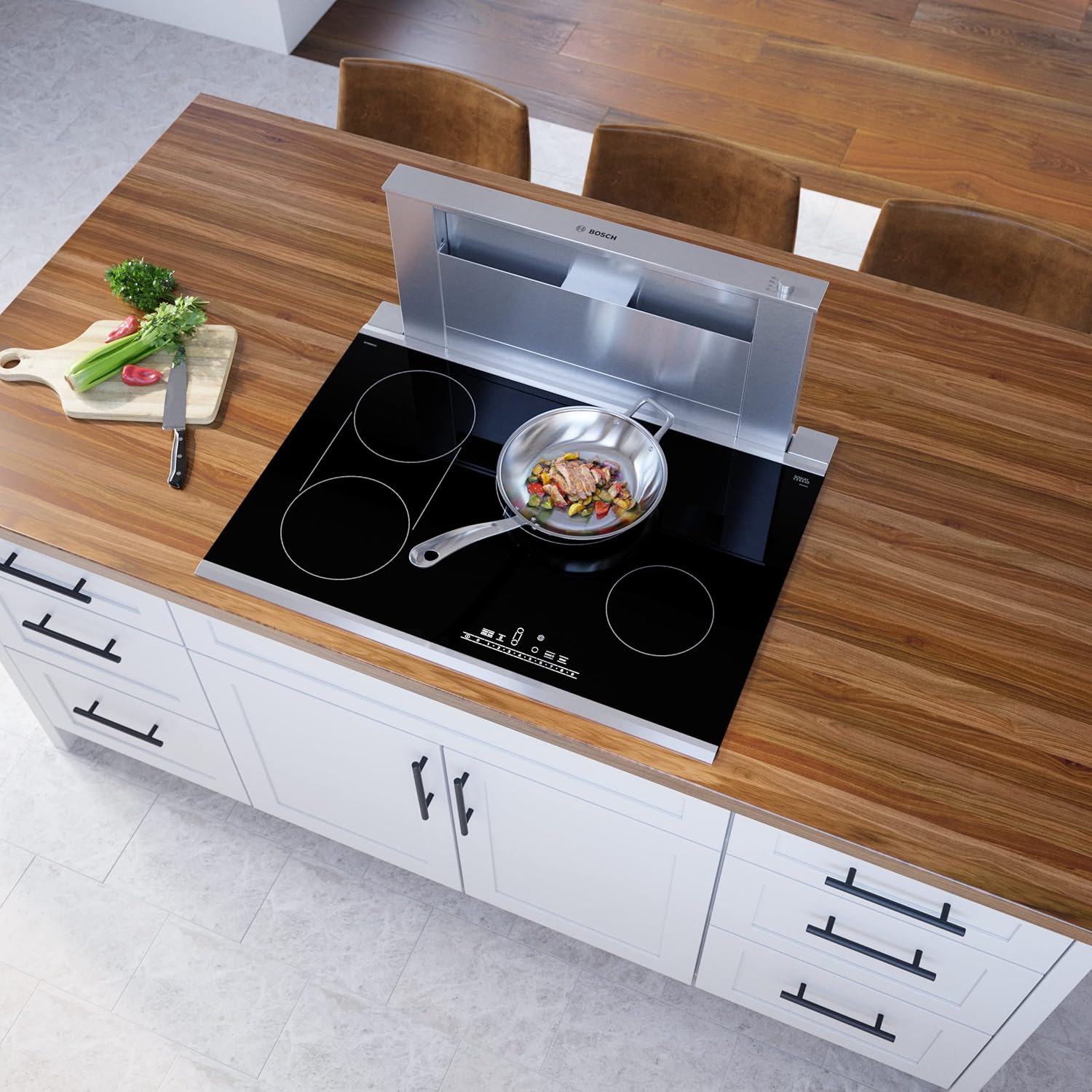 Bosch 30-Inch Black Stainless Steel Electric Cooktop