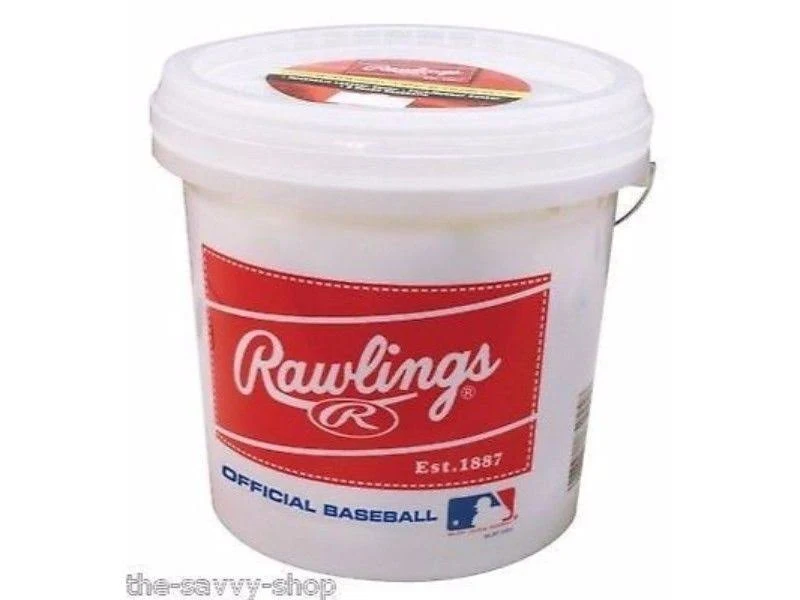 Rawlings Bucket of 24 Base Balls - Official League Competition Grade Baseballs