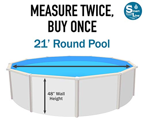 Smartline Stone Harbor 21-Foot Round Pool Liner | UniBead Style | 48-Inch Wall Height | 25 Gauge Virgin Vinyl Material | Heavy-Duty Liners | Designed for Steel Sided Above-Ground Swimming Pools