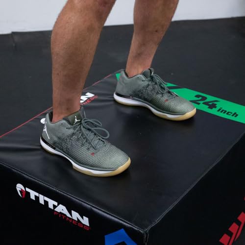 Titan Fitness Heavy Foam Plyometric Box, Pro-Duty HIIT Exercise Foam Plyo Box, Step-Up, Box Squat, Home Garage Gym Training, Youth Sizes and Regular Sizes