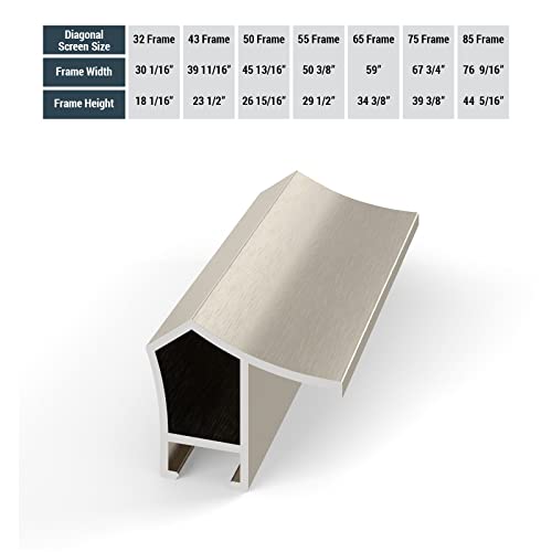 Deco TV Frames Alloy Prismatic - German Silver Bezel Compatible ONLY with Samsung The Frame TV