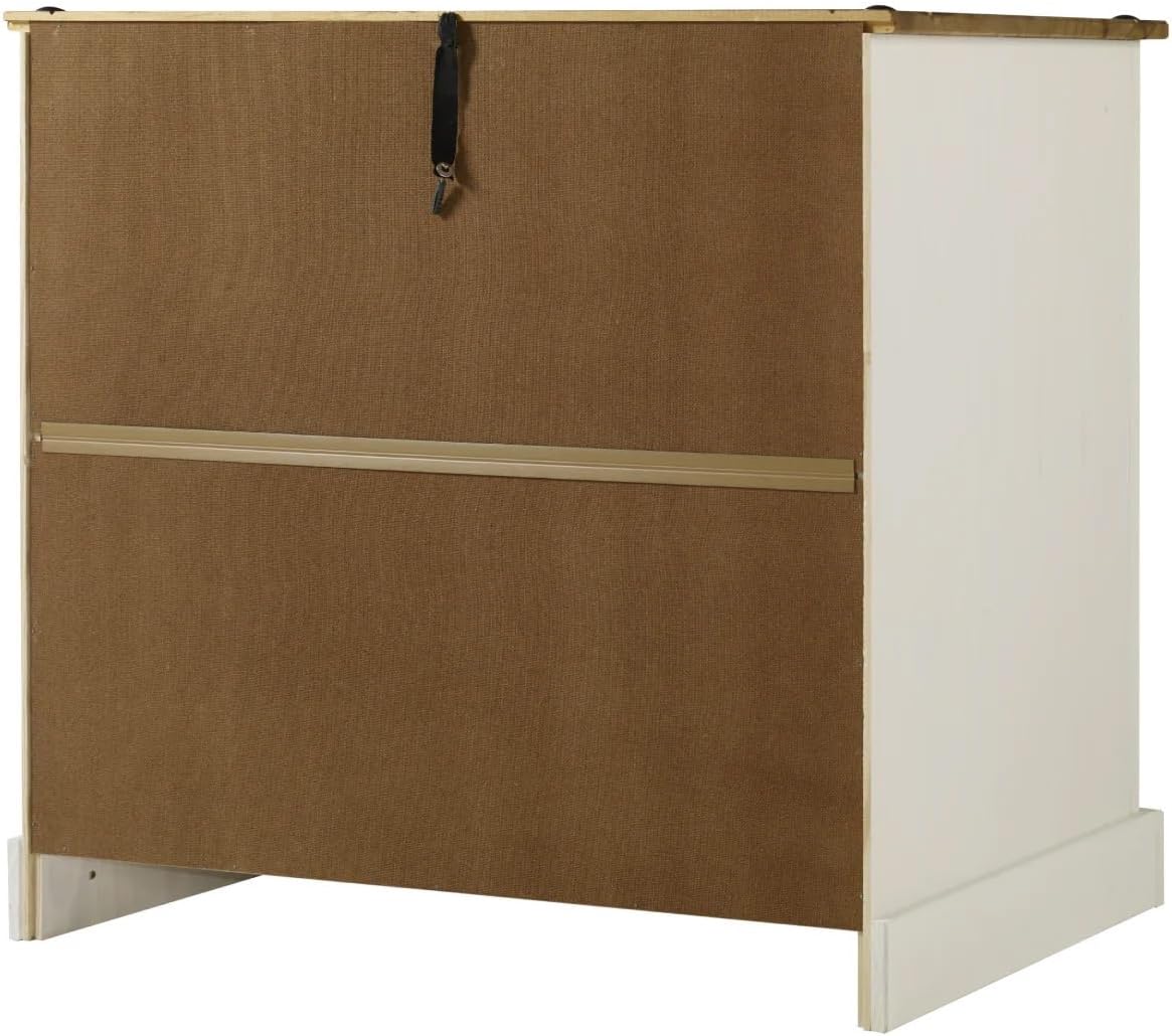American Furniture Classics Cottage Series Wood Buffet Sideboard, White Distressed
