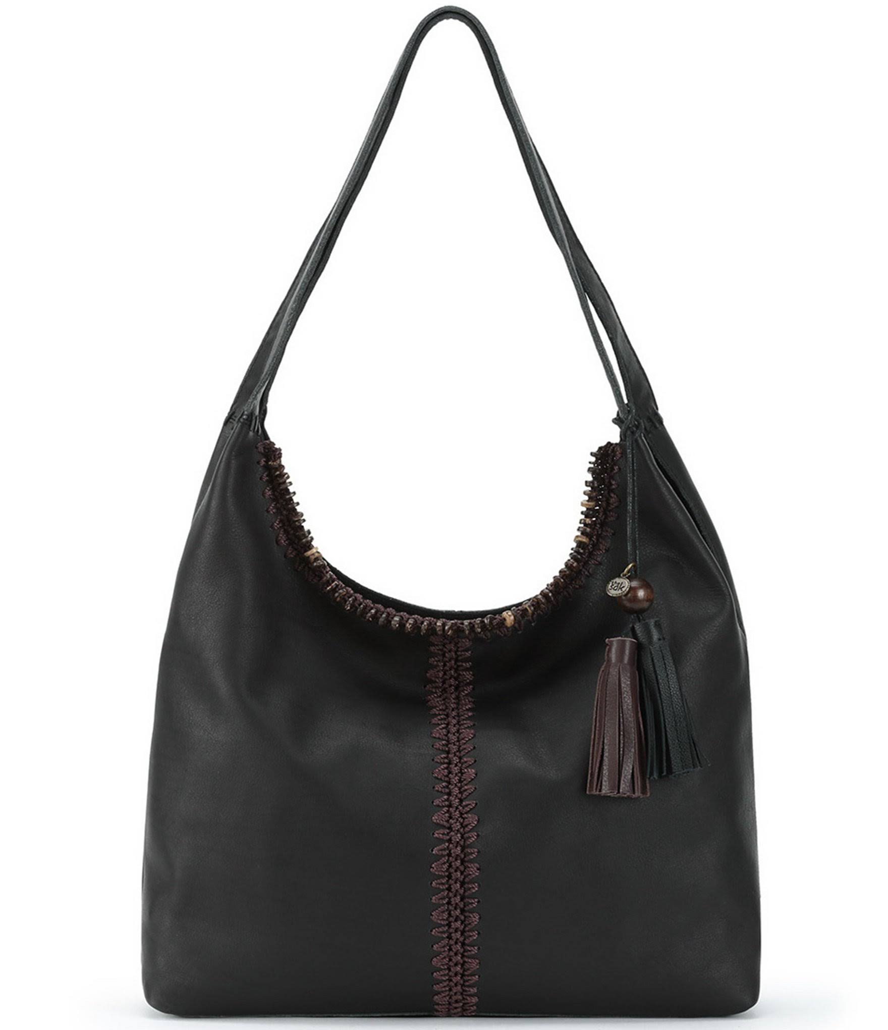 The Sak Huntley Leather Hobo - Black/Gold