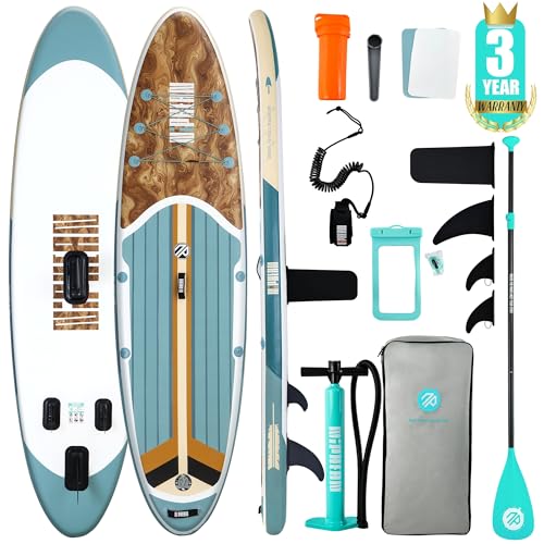Niphean Inflatable Stand Up Paddle Board with SUP Accessories, Anti-Slip EVA Deck, 10’6’’ Inflatable Paddle Boards for Adults & Youth of All Skill Levels