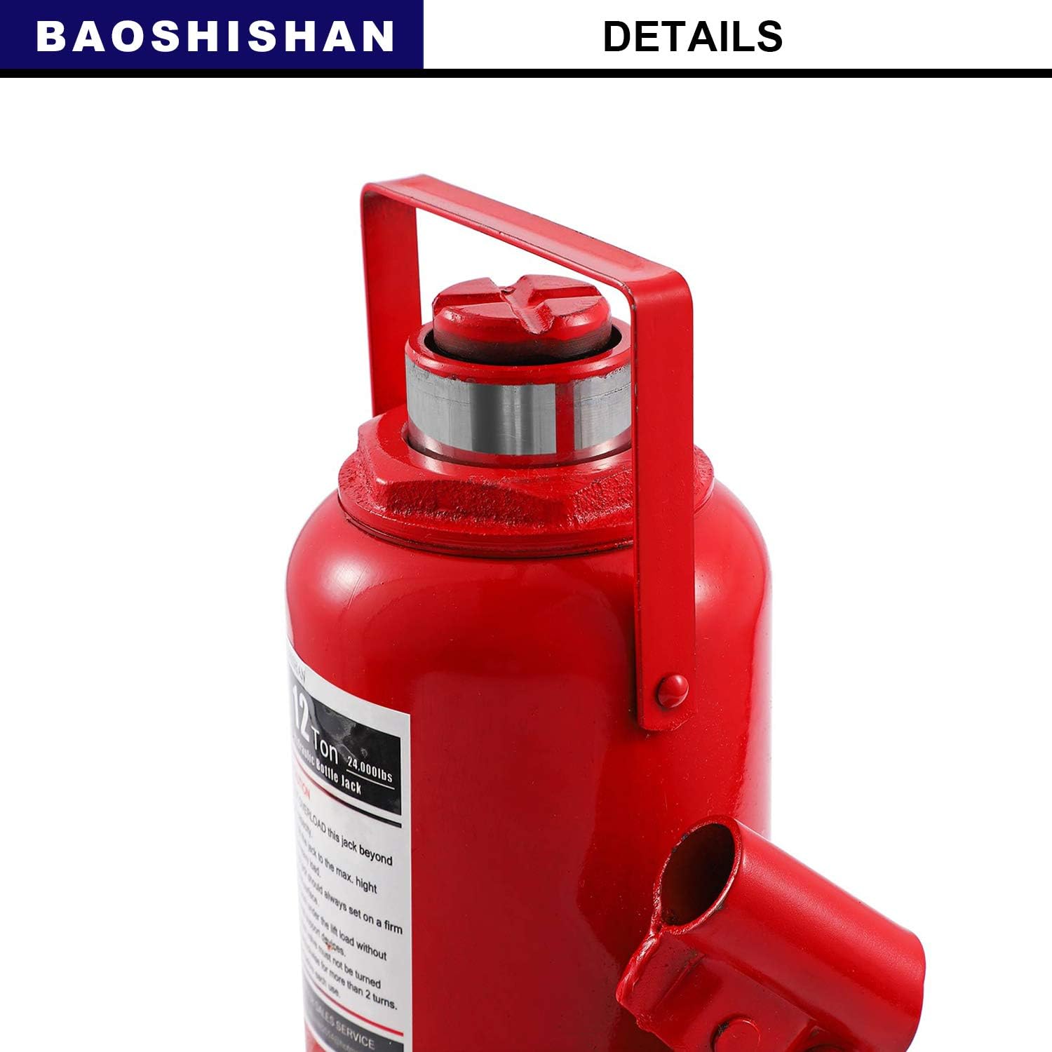 BAOSHISHAN 3 Ton Double Ram Bottle Jack 6-1/2 to 16-1/2 Lifting Range Portable Hydraulic Jack with Carrying Case
