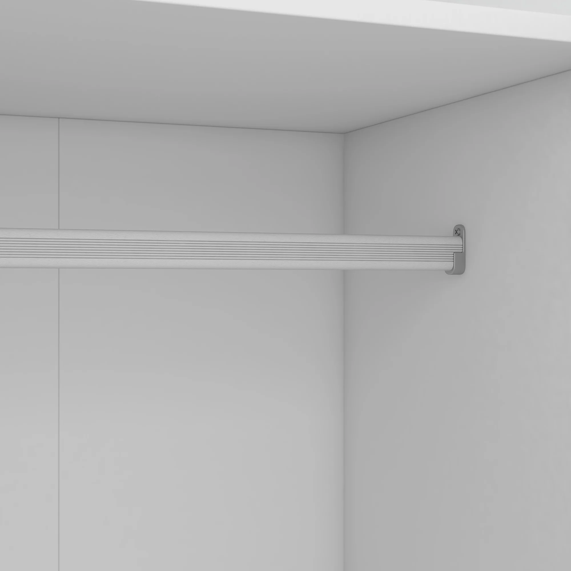 Modern Wood Wardrobe Closet with Doors Shelevs and Hanging Rail, Freestanding Armoires Storage Cabinet Organizer for Bedroom Gym School
