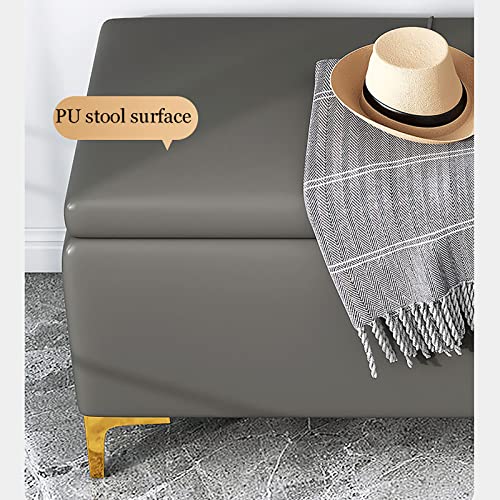 Shoe Rack,Shoe Storage Bench, Shoe Cabinet and Shoe Organizer Cabinet W/PU Padded Seat Cushion, Bed End Stool for Hallway Living Room Bedroom, Supports 150KG,B,80 * 39 * 40CM (B 100 * 39 * 40CM)
