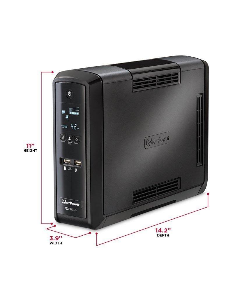 CyberPower CP850PFCLCD PFC 10-Outlets Sinewave UPS 850VA, 510 Watt