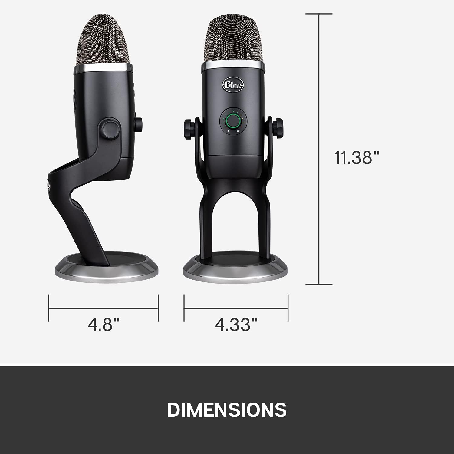 Blue Yeti X Professional Condenser USB Microphone with High-Res Metering, LED Lighting & Blue VO!CE effects for Gaming, Streaming & Podcasting on PC & Mac