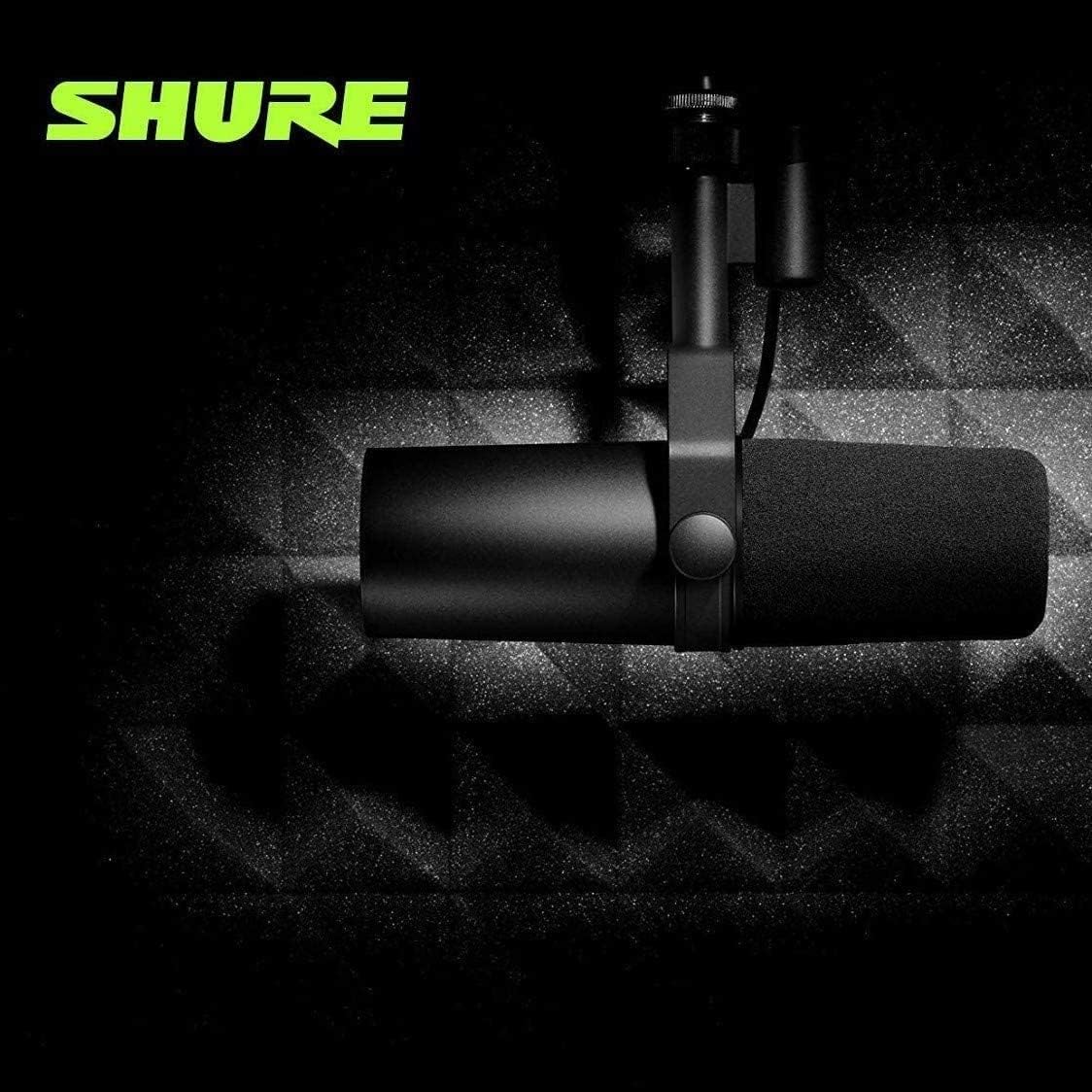 Shure SM7B Vocal Dynamic Microphone + Gator 3000 Boom Stand for Broadcast, Podcast & Recording, XLR Studio Mic for Music & Speech, Wide-Range Frequency, Warm & Smooth Sound, Detachable Windscreen