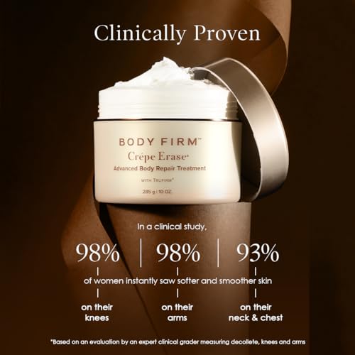 Crepe Erase 2-Step Advanced Body Care Treatment, Anti-Aging Skin Care for Body/Neck, Firming Moisturizer Cream + Body Exfoliating Pre-Treatment, Supports Wrinkle, Crepe Skin, Collagen