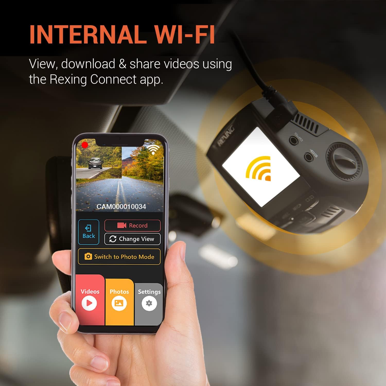 Rexing V1P 2.4" LCD FHD 1080p 170 Degree Wide Angle Dual Channel Dashboard Camera Recorder Car Dash Cam with Rear Camera, G-Sensor, WDR, Loop Recording