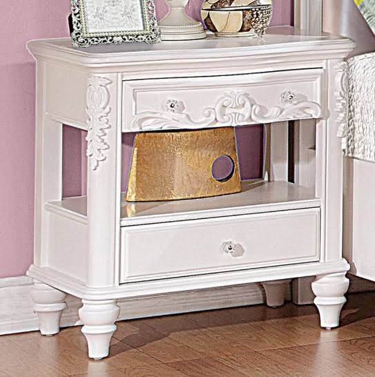 Coaster 400892 Caroline Metallic Lilac Nightstand