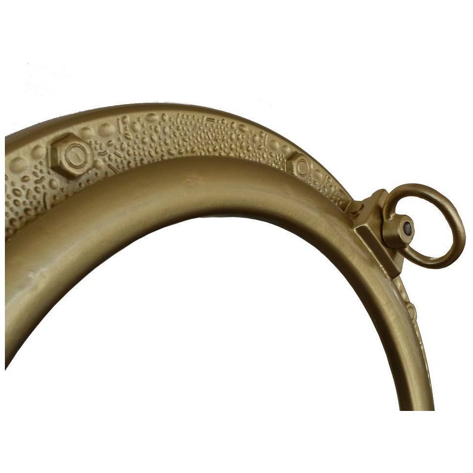 Hampton Nautical Gold Finish Decorative Ship Porthole Window 20x22