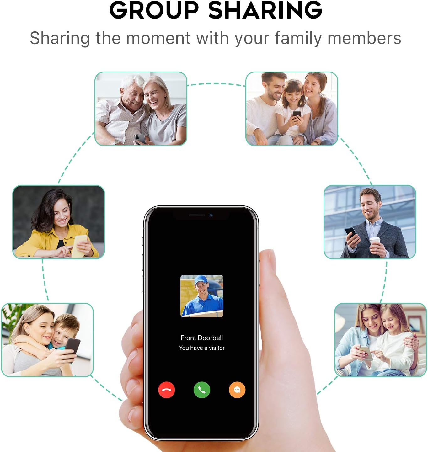 WiFi Video Doorbell Camera, XTU (Wired) Doorbell Camera with Chime, 2K Ultra HD, 2-Way Audio, Night Vision, Easy Installation, Motion Detection (existing doorbell Wiring Required)