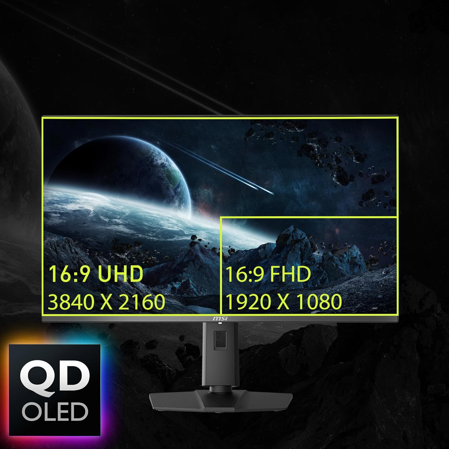 MSI MAG 321UPX QD-OLED, 32" 4K UHD Quantum Dot OLED Gaming Monitor, 3840 x 2160, 0.03ms, 240Hz, True Black HDR 400, 90W USB Type C, HDMI, DP Port