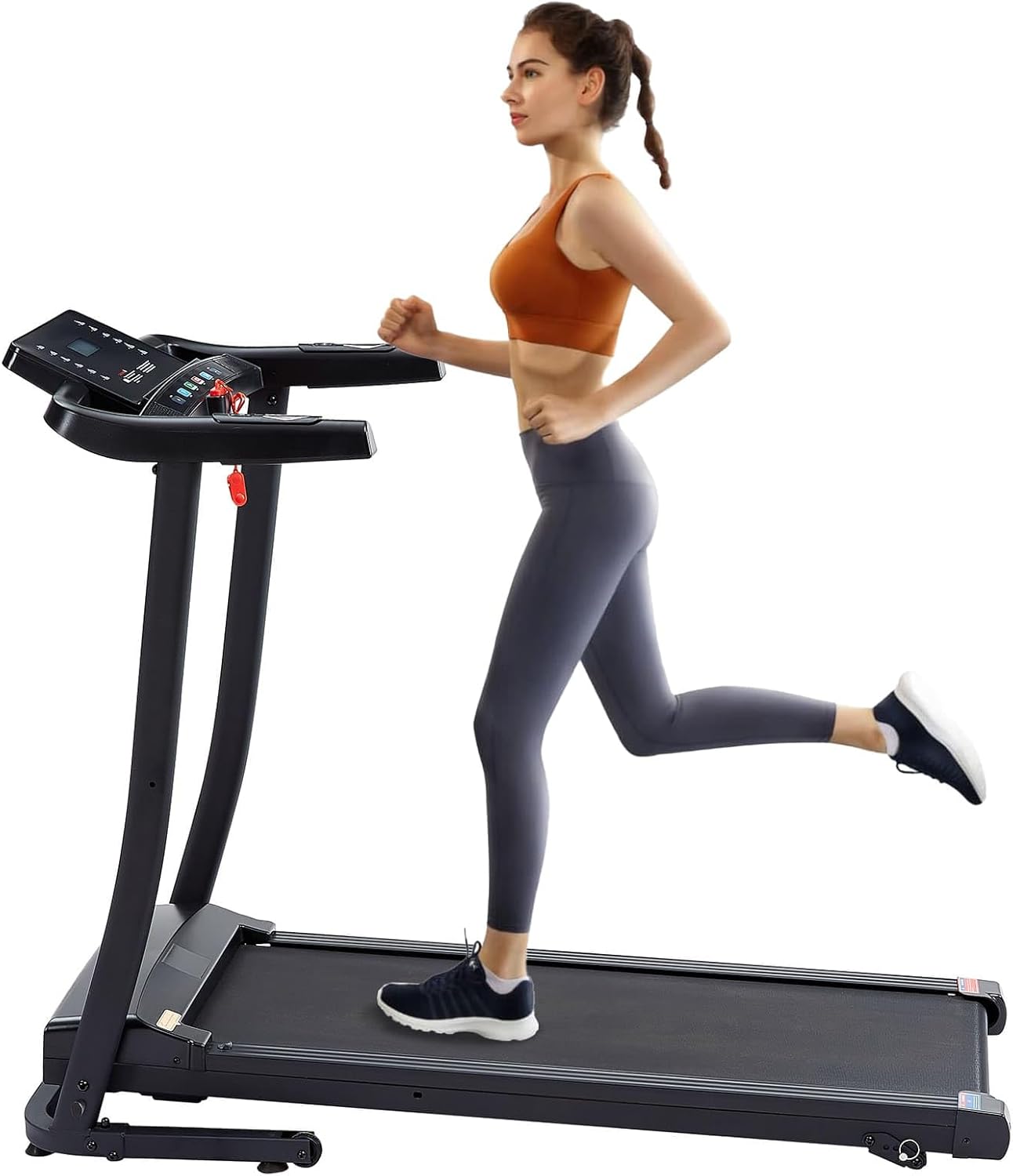 Treadmill - 2.5 HP Folding Treadmill, Easy to Move, with 3-Speed Incline Adjustment and 12 Preset Programs, 3 Countdown Modes, Heart Rate, Bluetooth, etc. Suitable for Home and Gym