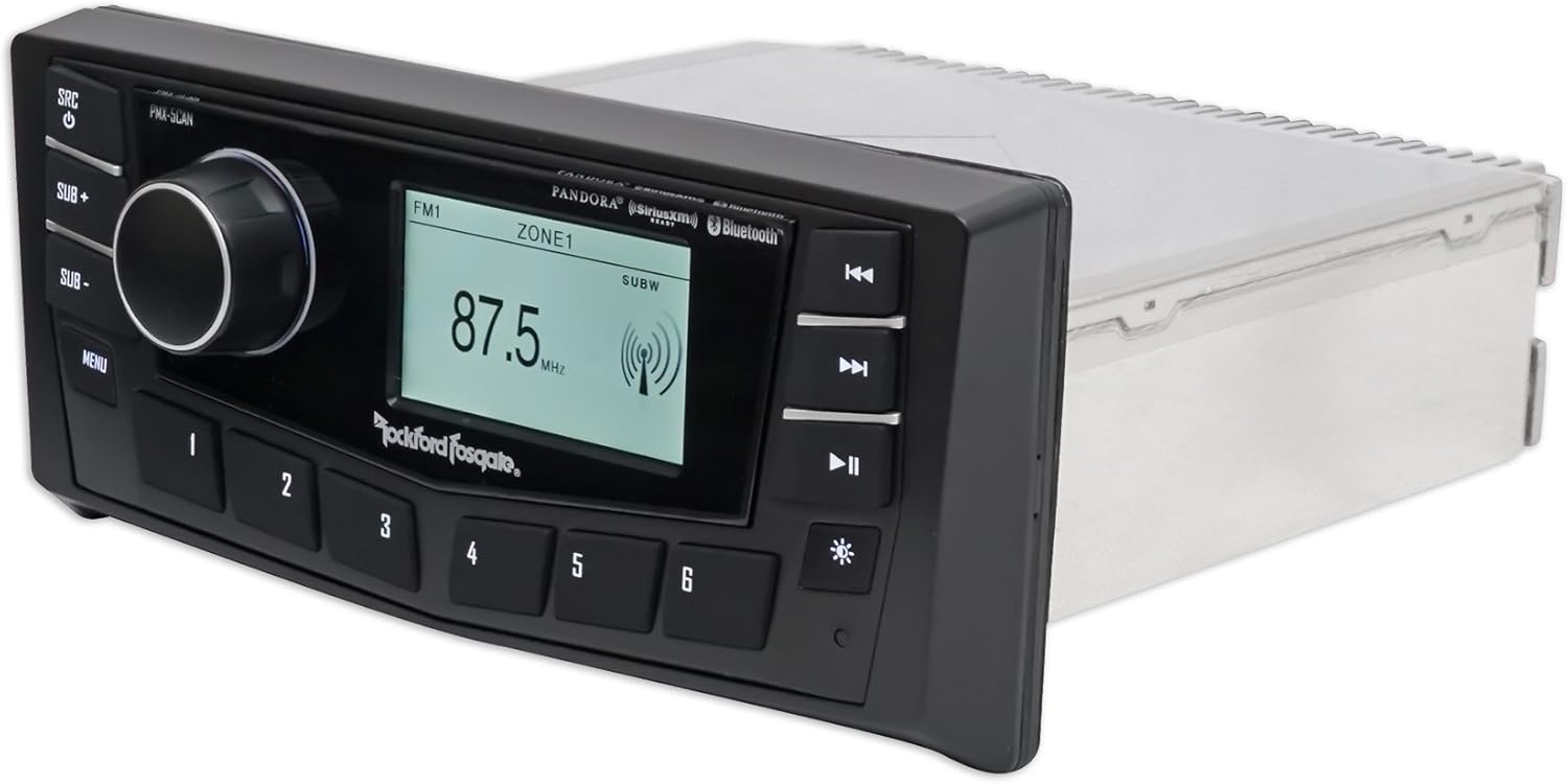 Rockford Fosgate PMX-5CAN 2.7" Marine Bluetooth Receiver+Wired Remote