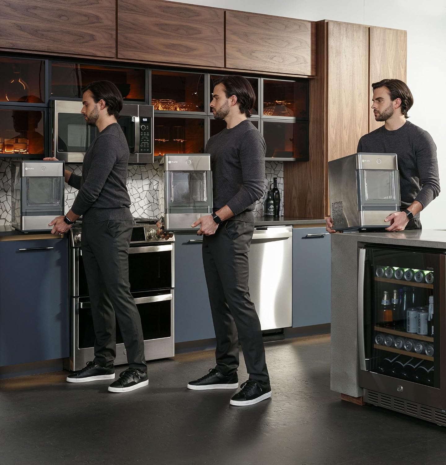 GE Profile Opal | Countertop Nugget Ice Maker | Portable Ice Machine Makes up to 24 lbs. of Ice Per Day | Stainless Steel Finish