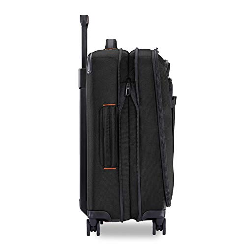 Briggs & Riley Domestic 22" Carry On Expandable Spinner - Luggage for Travel, Suitcases with Wheels, Softside Rolling Bag for Men & Women, Self-Repairing Zipper - ZDX Collection, Black