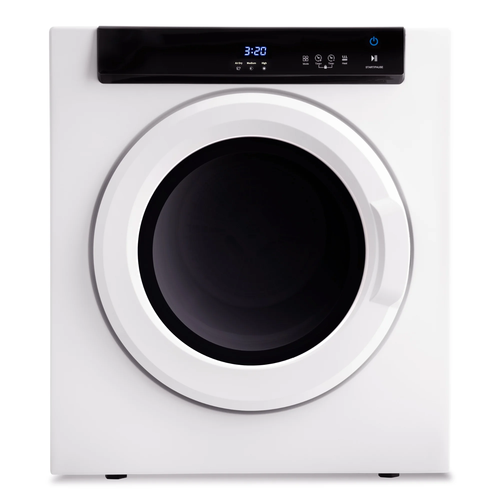 Dcenta Electric Portable Clothes Dryer, Front Load Laundry Dryer with Touch Screen Pane and Stainless Steel Tub for Apartments, Dormitry and RVs