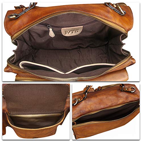 Genuine Leather Purses and Handbags for Women Vintage Leather Messenger Bag Shoulder Bag Satchel Purses with Strap