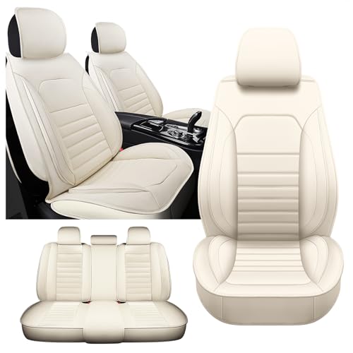 ARAZI 5 Full Set Seat Covers for Jeep Gladiator 2020-2023, Premium Breathable Seat Protector Covers, Waterproof Faux Leather Seat Cover （5 Seats Standard, Dark Green）