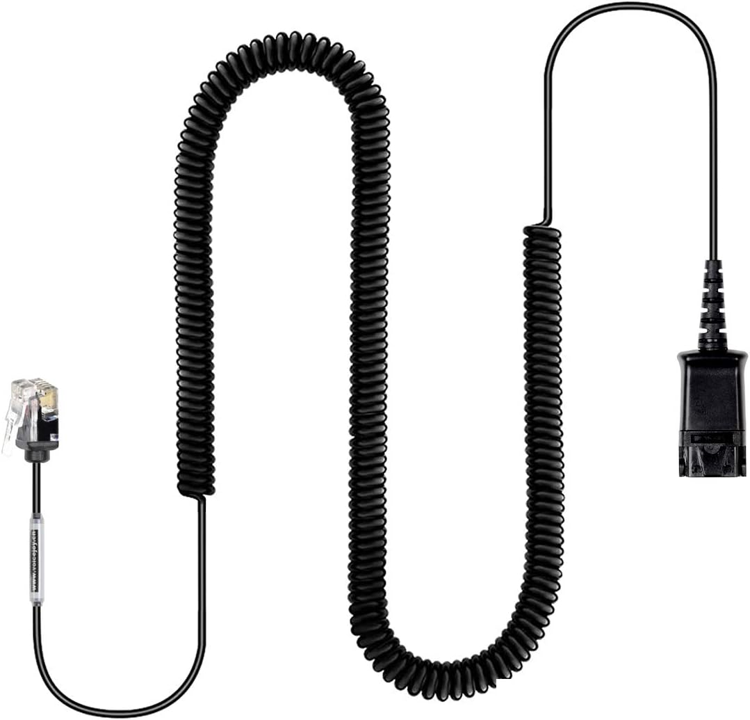 Headset QD (Quick Disconnect),Compatible with Plantronics Headset.QD Cable with Single 3.5mm Plug for Smartphones Mobile Phones,Laptop etc