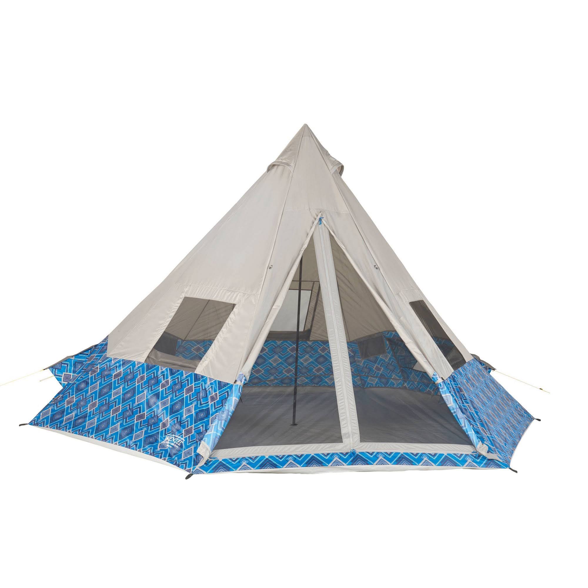 Wenzel Shenanigan 8 Person Teepee Tent, Blue