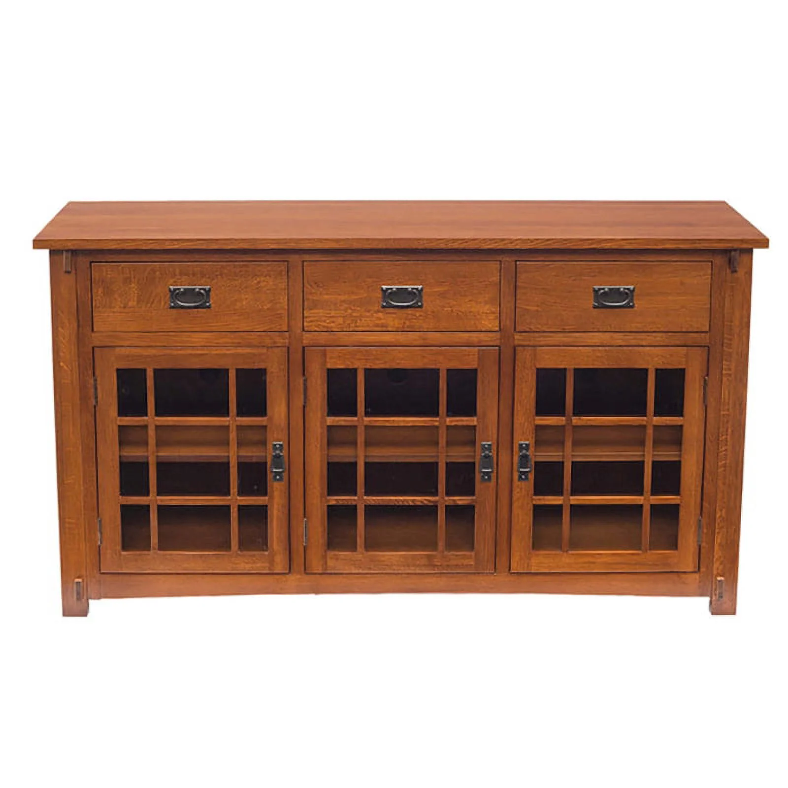 Crafters and Weavers Arts and Crafts Wood Sideboard in Cherry