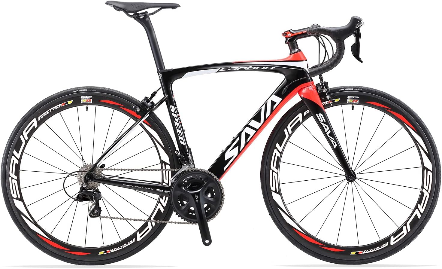Carbon Road Bike, SAVADECK HERD6.0 T800 Carbon Fiber Frame 700C Road Bicycle with Shimano 105 22 Speed Groupset Ultra-Light Carbon Wheelset Seatpost Fork Bicycle
