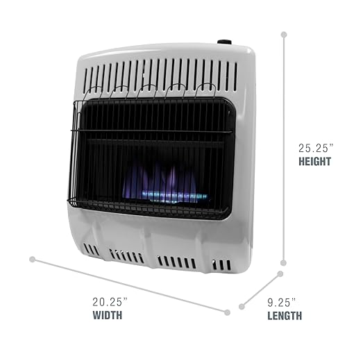 Mr. Heater MHVFBF20LPT 20,000 BTU Blue Flame Vent Free Propane Heater For Cold Rooms, Additions, Sun Rooms Cabins & Garage - White