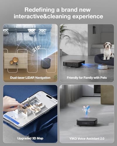 ECOVACS DEEBOT N10 Plus Robot Vacuum and Mop Combo with Auto-Empty Station, Hands-Free Cleaning for 60 Days, 3800Pa Suction, 330mins Max Run-time, Precision Mapping with Lidar & dToF Sensors, White