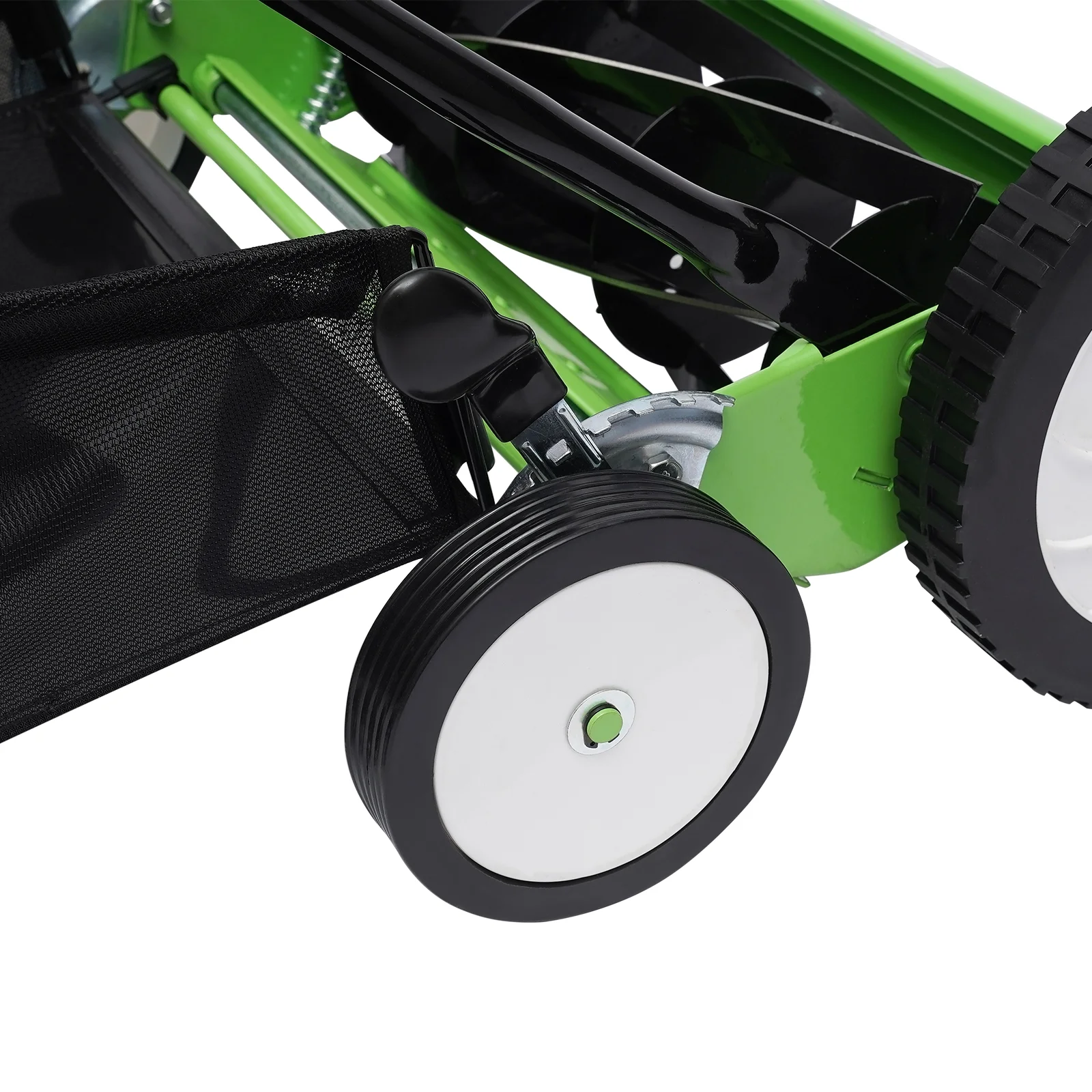 SHZICMY Green Manual Push Reel Lawn Mower with 5-Blade Adjustable Cutting Height