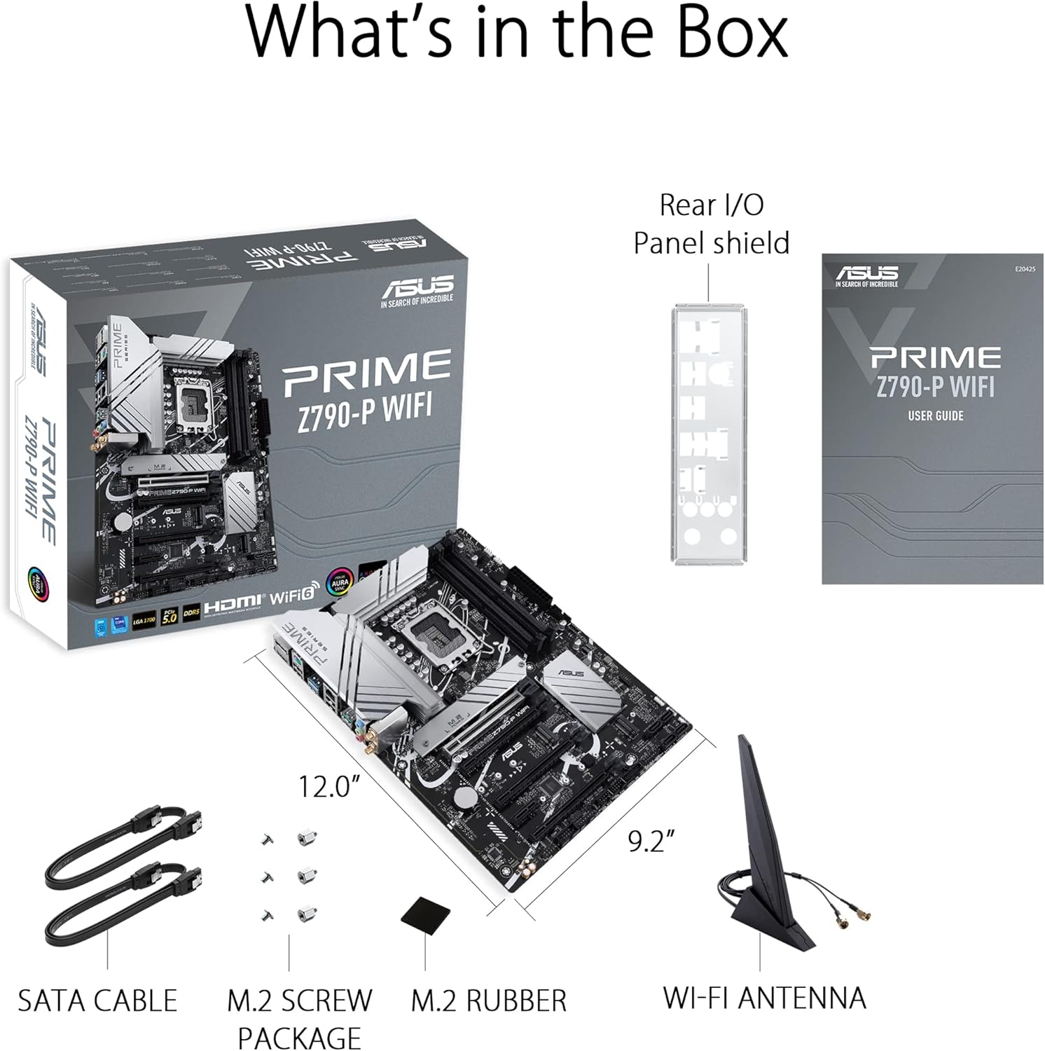 ASUS Z790-P ATX Motherboard with WiFi 6, PCIe 5.0, DDR5, 14+1 Power Stages, 3X M.2, Thunderbolt 4, 2.5Gb LAN