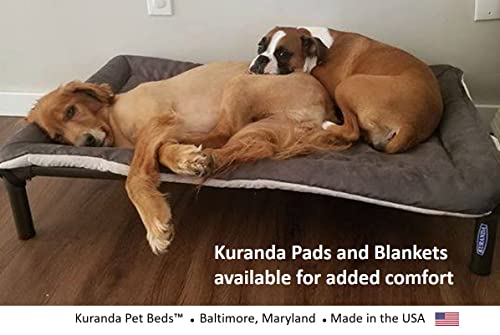 Kuranda Chewproof Dog Bed - Walnut PVC - 50" x 36" - Heavy Duty Vinyl - Royal