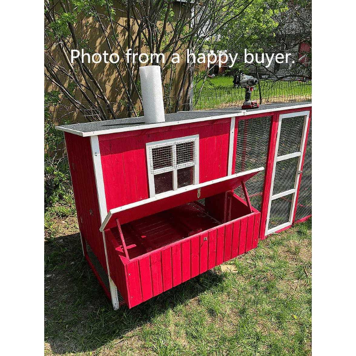 87 inch Wood Chicken Coop Hen House Run 4-6 Chickens Nesting Box - Pet Supplies online store
