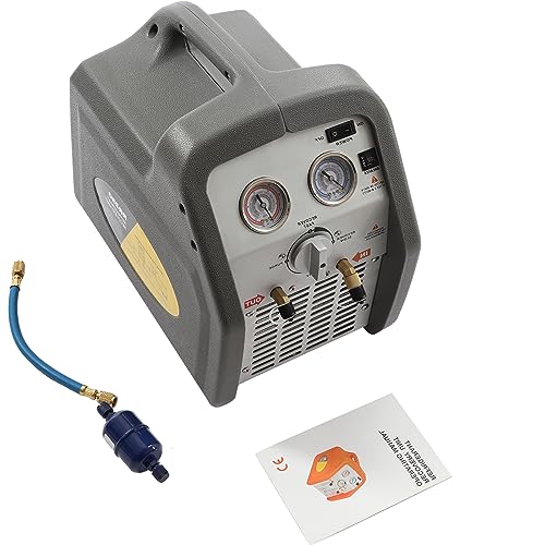 LOYALHEARTDY Refrigerant Recovery Machine AC Oil-Less Portable Refrigerant Recycling Machine HVAC Refrigerant Recovery Unit Air Conditioning Repair Tool for Both Liquid and Vapor Refrigerant